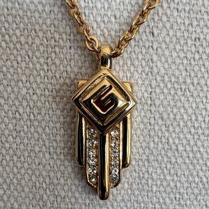 Givenchy Gold Pendant Necklace, 16”